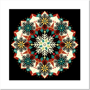 Winter Snow Mandala Posters and Art